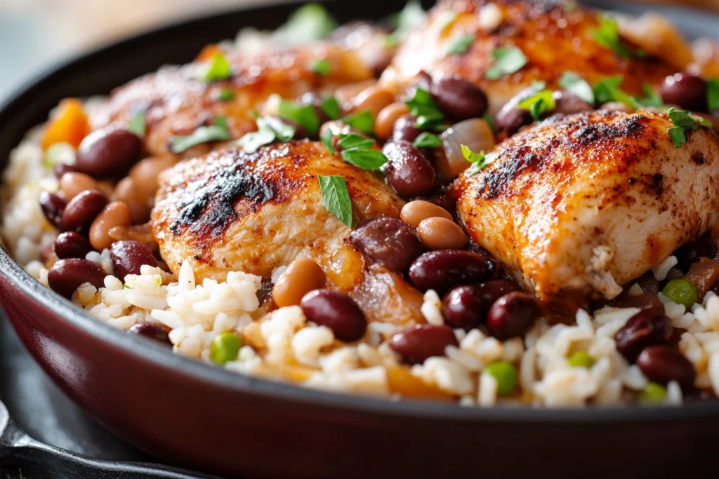 chicken and black beans Delicious Chicken, Beans, and Rice