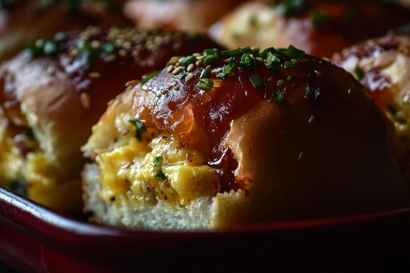 Hawaiian roll breakfast sliders