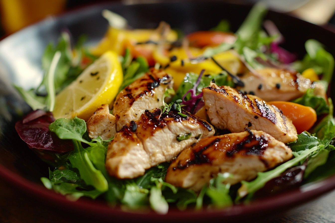 Lemon Salad with Marinated Chicken