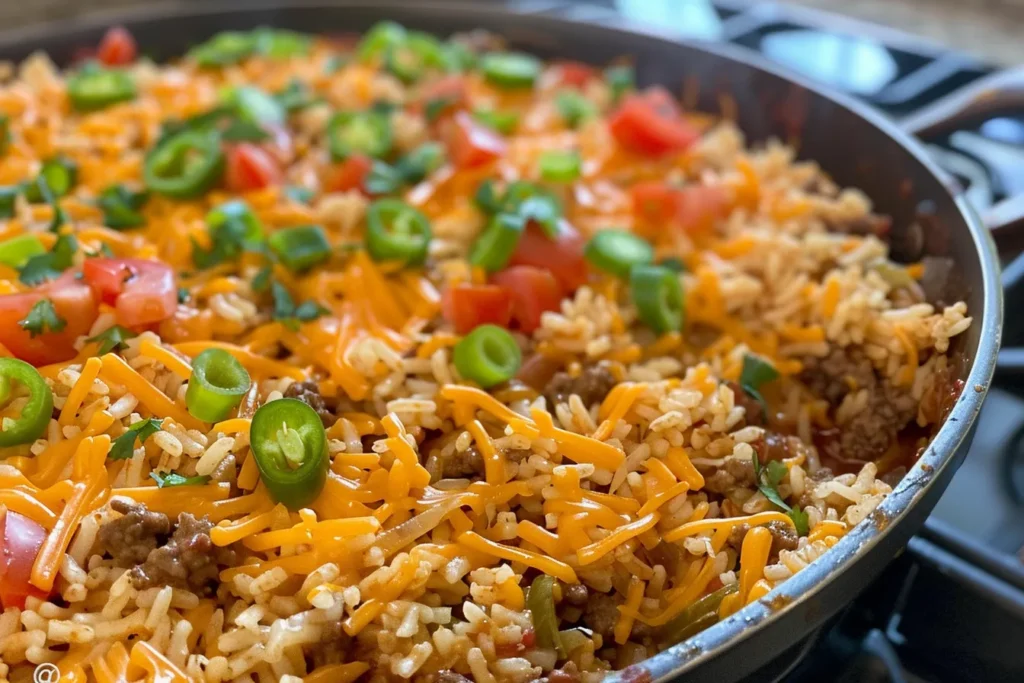 cheesy taco rice 